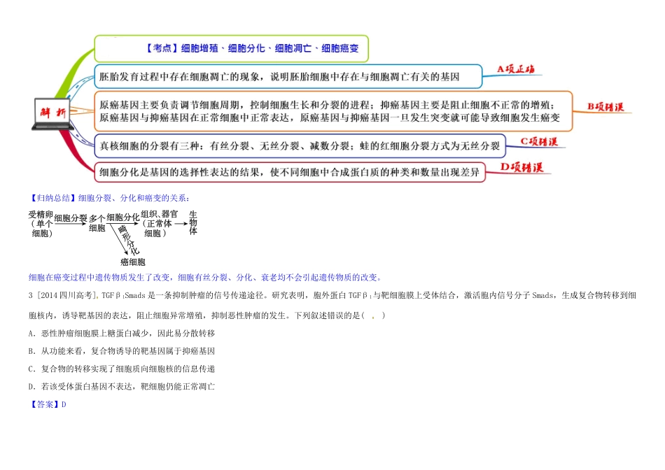 高中生物 1 6.4 细胞的癌变教材图解学案 新人教版必修1-新人教版高一必修1生物学案_第3页