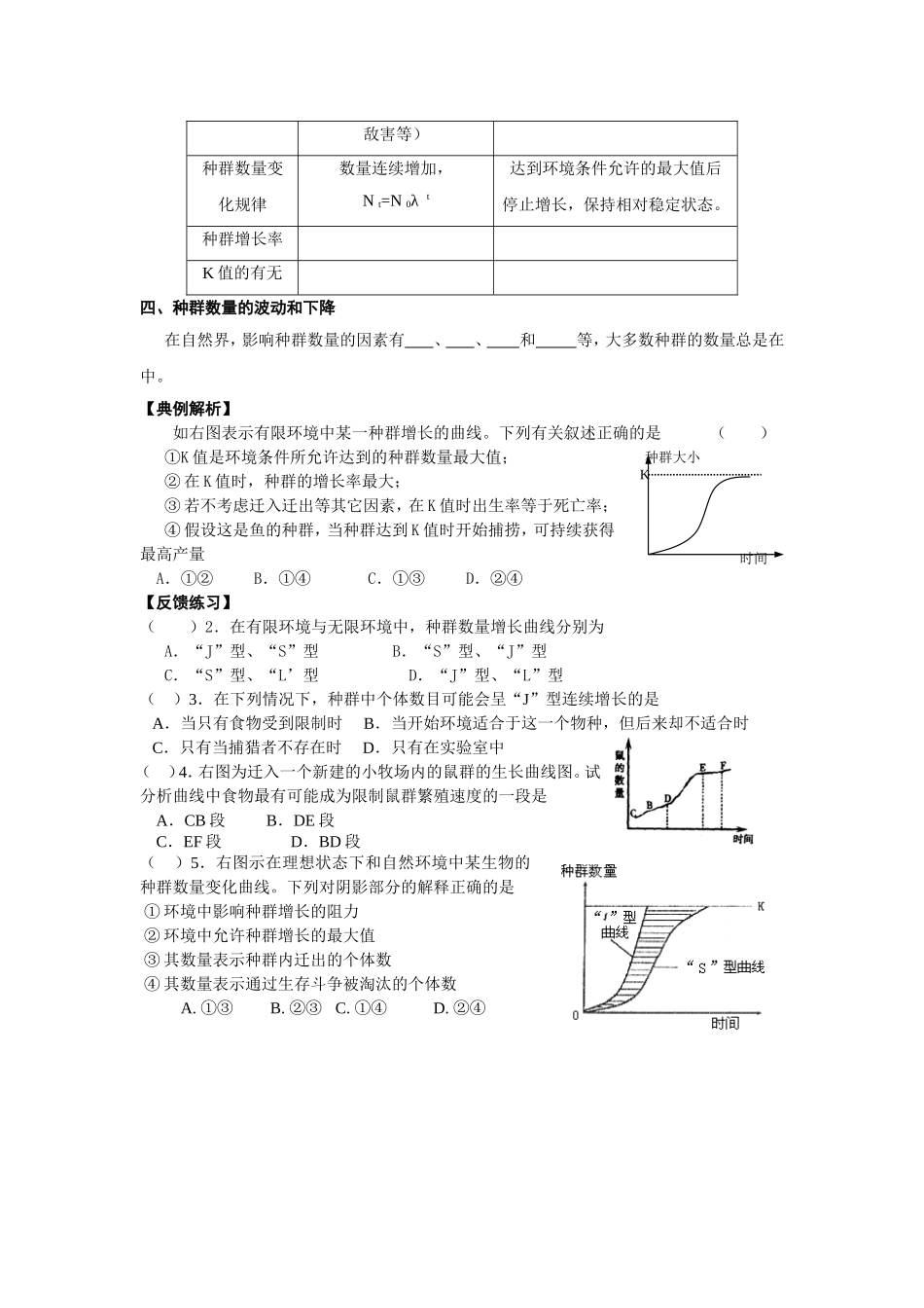 第4章  第二节种群和群落_第2页