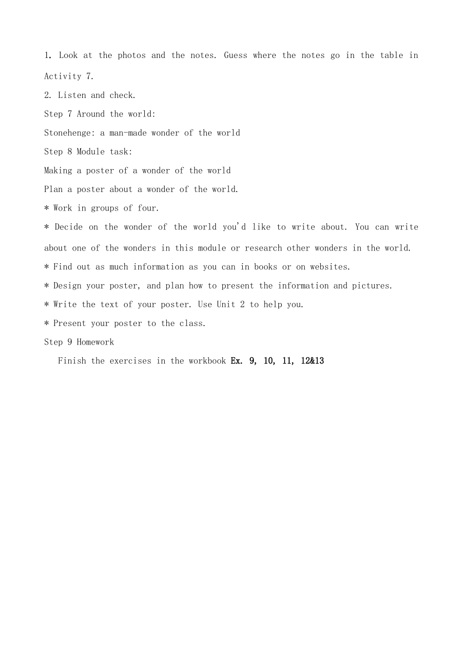 外研版英语九年级上册 M 1 Unit 3 Language in use_第2页