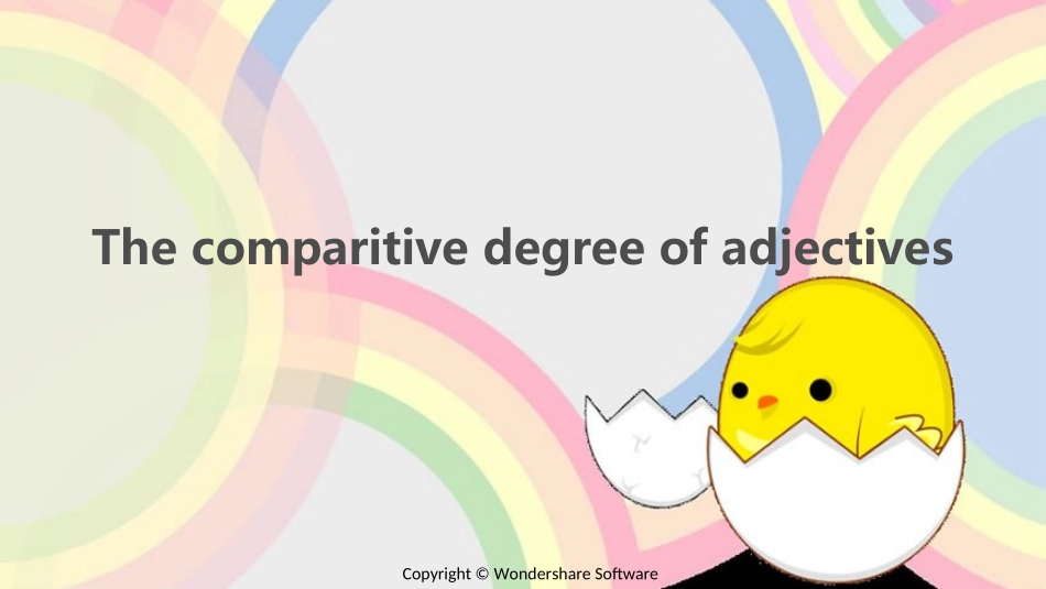 微课PPTThecomparitivedegreeofadjectives_第1页