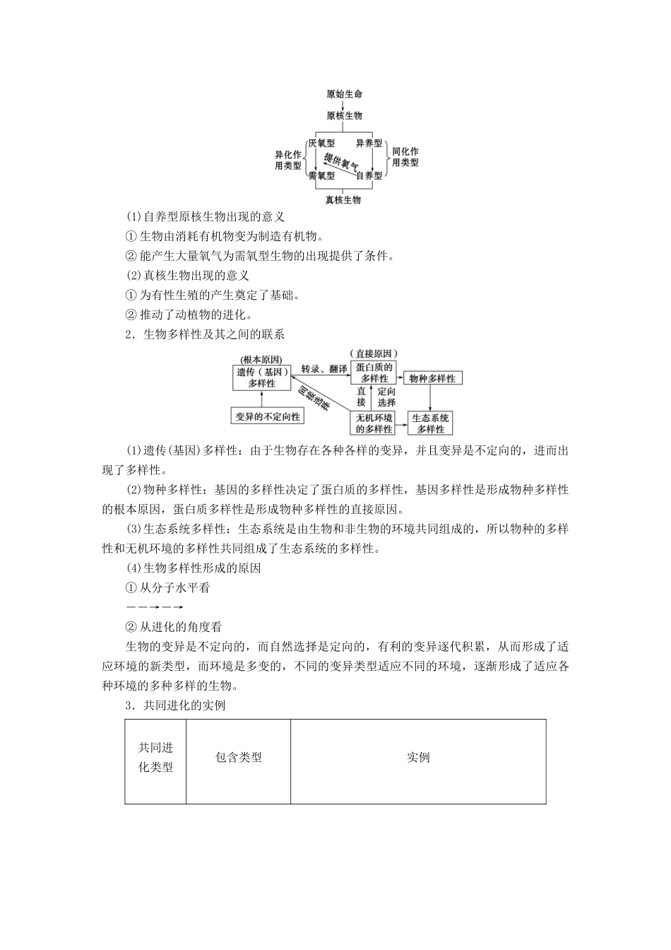 高中生物 第5章 生物的进化 第2节 生物进化和生物多样性学案 苏教版必修2-苏教版高二必修2生物学案_第3页