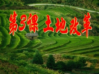 八年级下册历史第三课土地改革