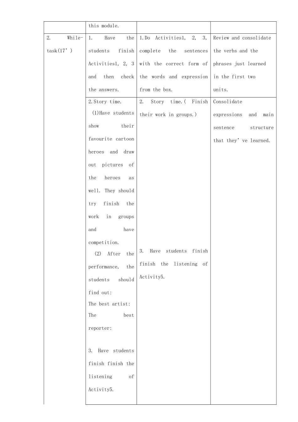 八年级英语下册 Module 5 Unit 3 Language in use教案 （新版）外研版-（新版）外研版初中八年级下册英语教案_第2页