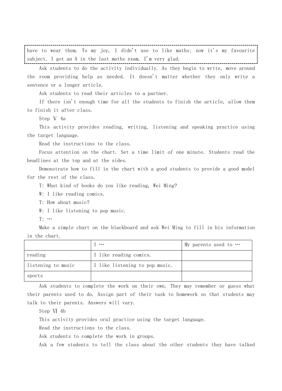 九年级英语全册 Unit 2 I used to be afraid of the dark The Fifth Period教案 人教新目标版_第3页