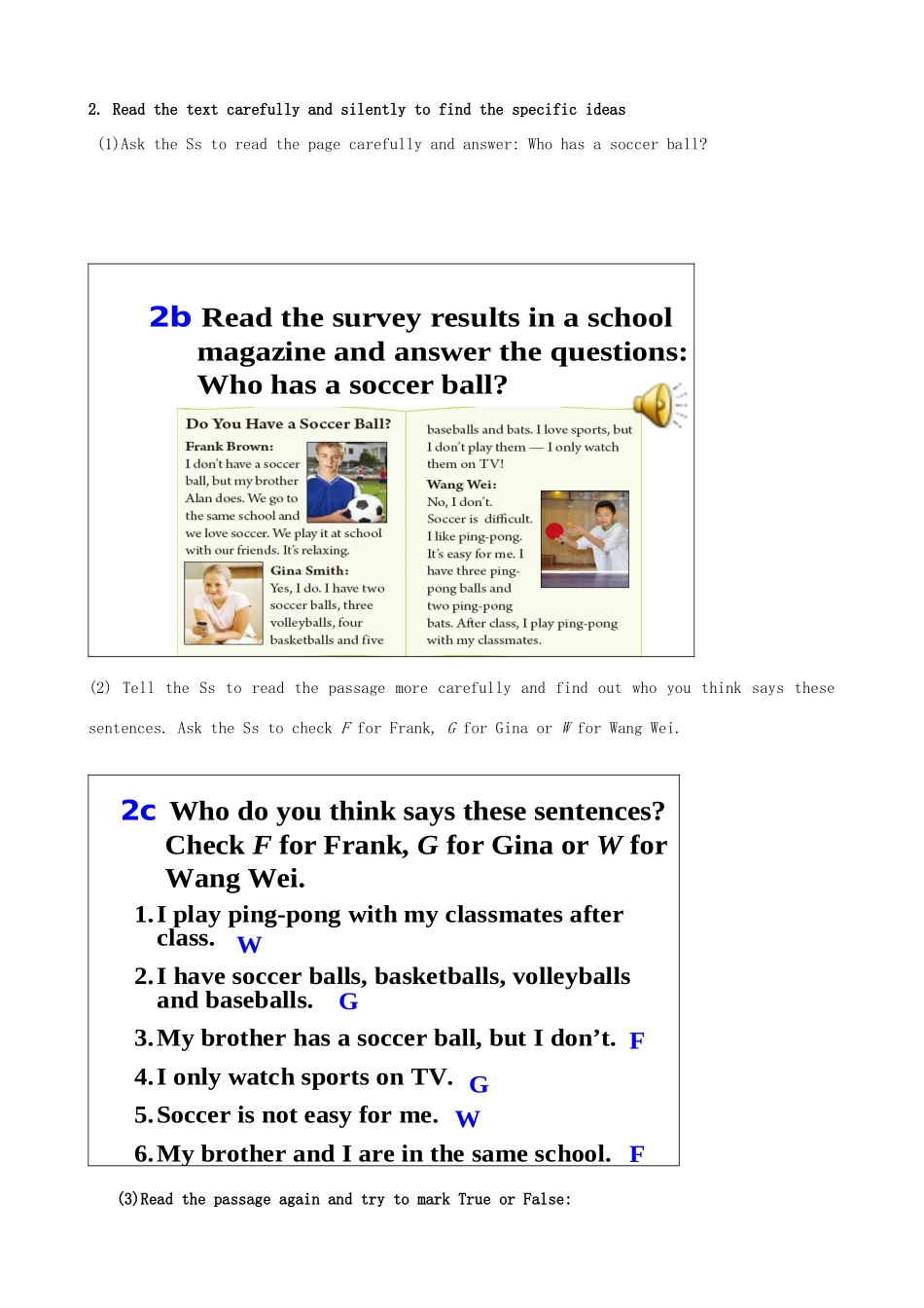 七年级英语上册 Unit 5 Do you have a soccer ball（第5课时）教案 （新版）人教新目标版_第3页