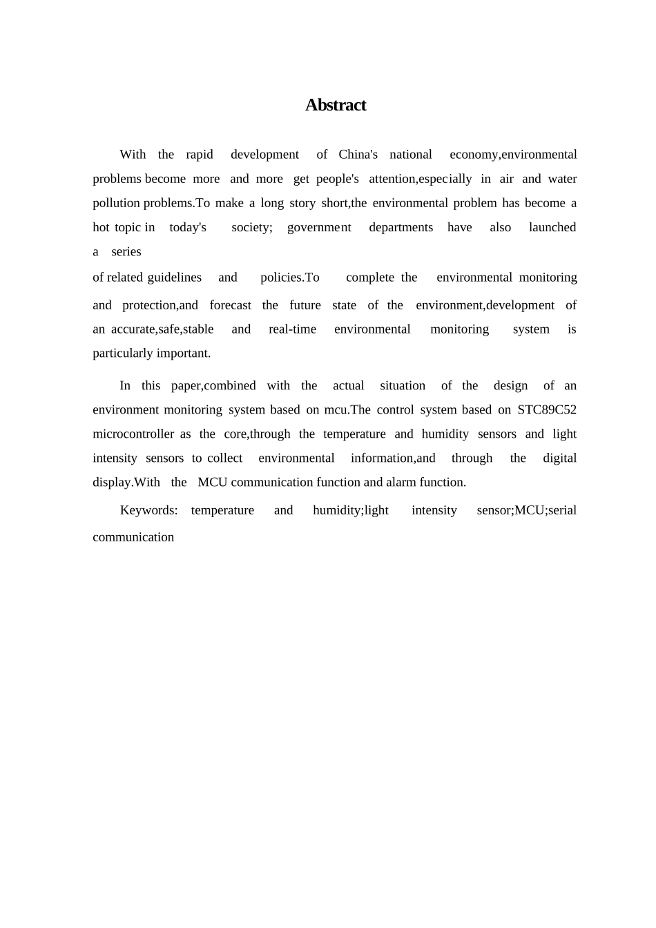 基于单片机的环境监测系统的设计_第2页