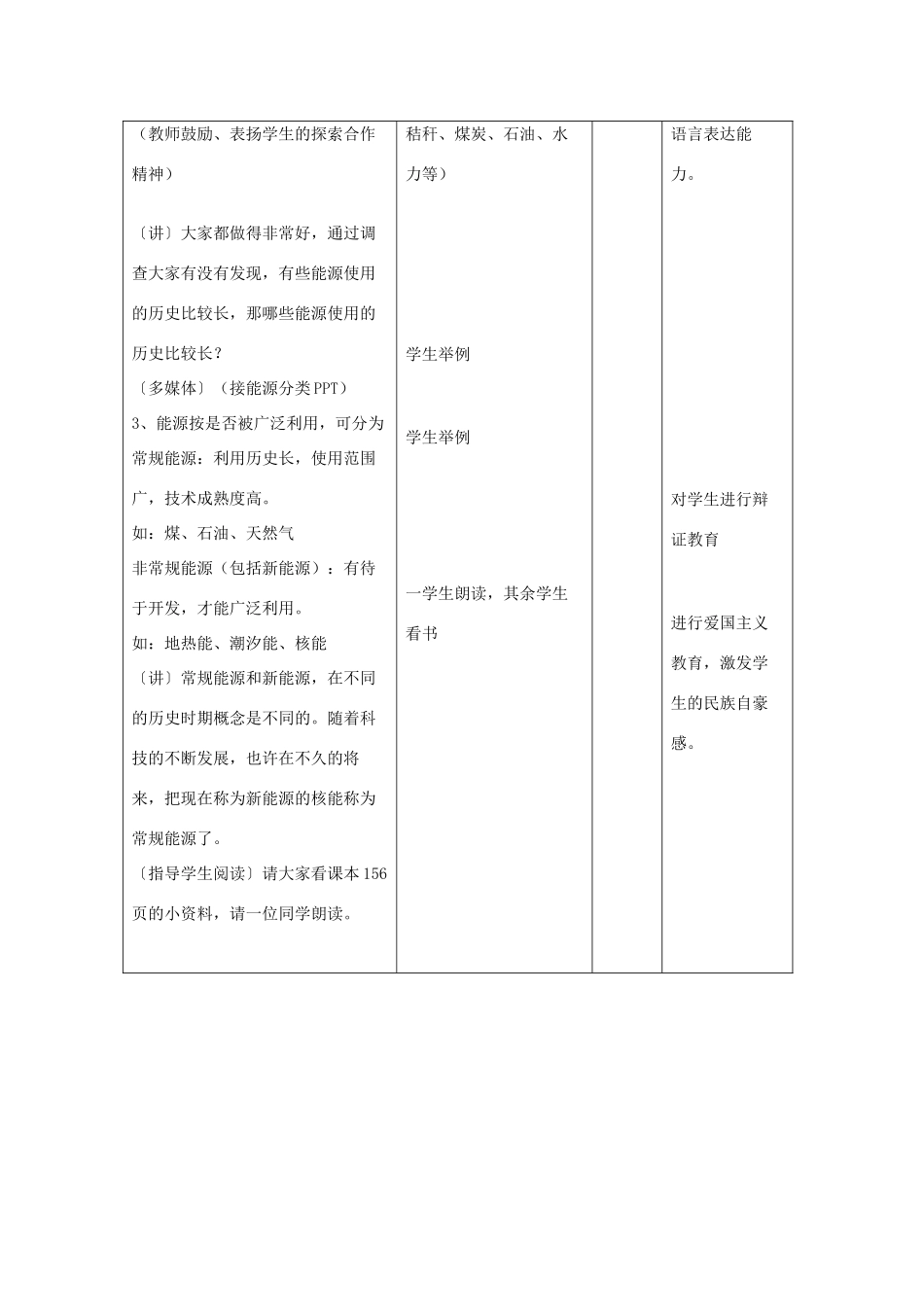 九年级科学上册 7.2能源和能源的种类第二课时教案 华师大版_第2页