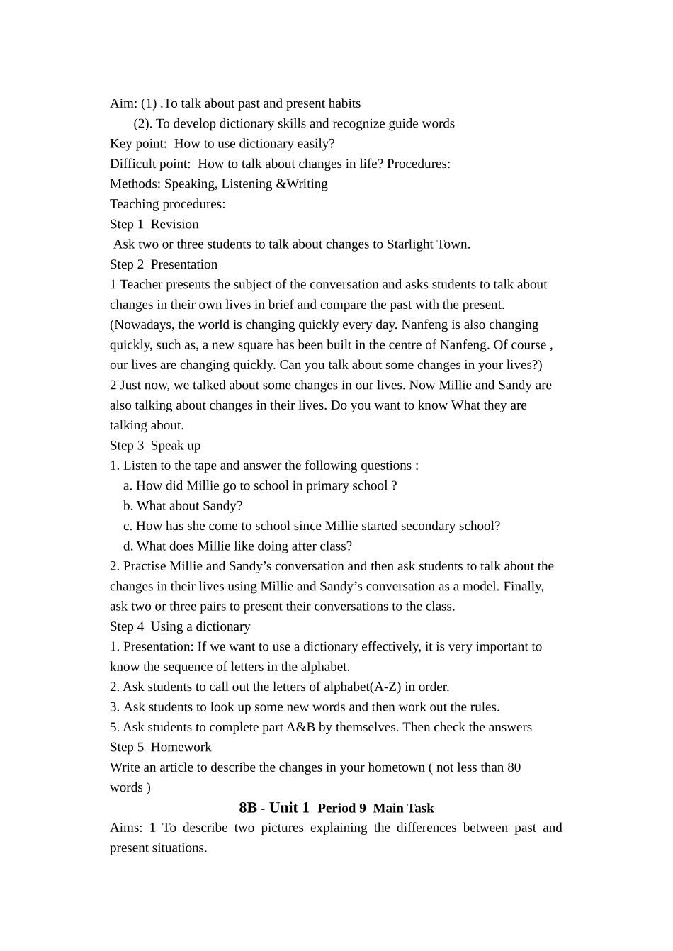 8B-Unit 1教案7～10_第2页