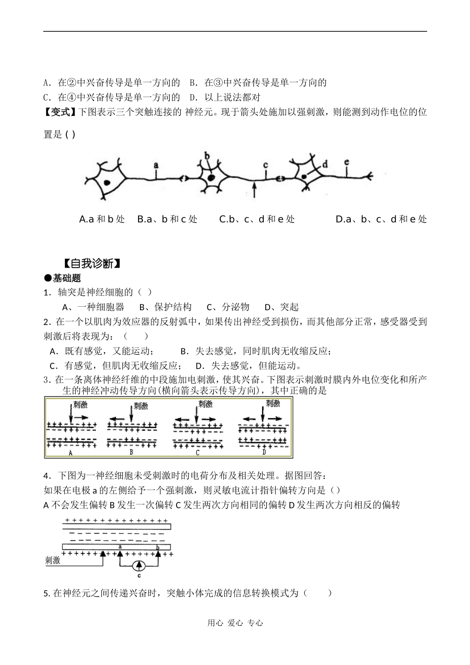 高考生物一轮复习学案 通过神经系统的调节_第3页