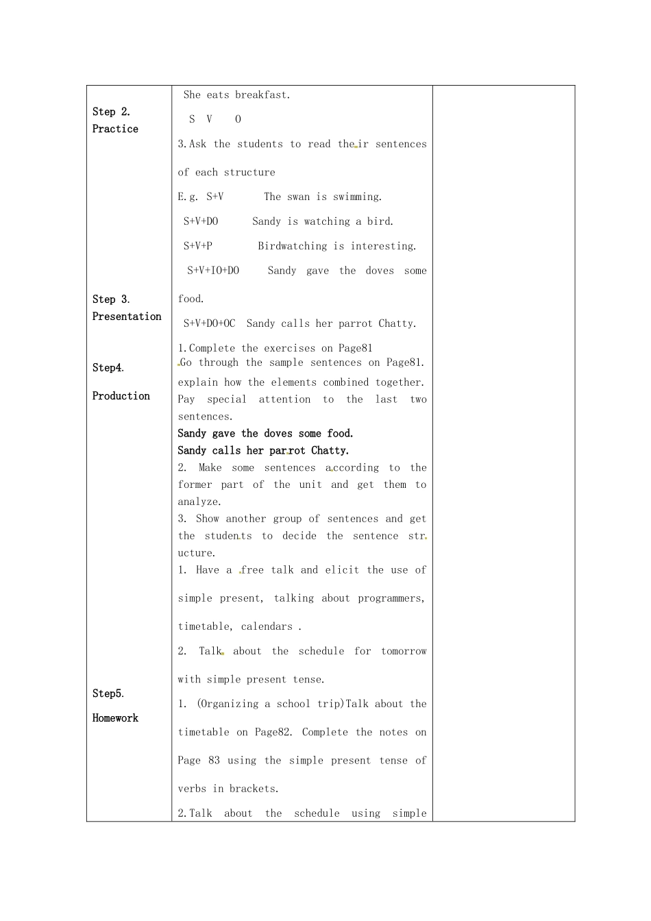 八年级英语上册 Unit 6 Bird watching Grammar A教案 （新版）牛津版-（新版）牛津版初中八年级上册英语教案_第2页