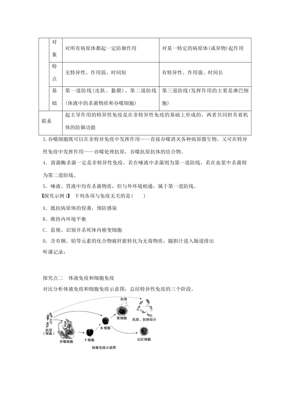 高考生物大一轮复习 36 免疫调节学案-人教版高三全册生物学案_第3页