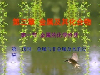 第三章第一节金属的化学性质第一课时