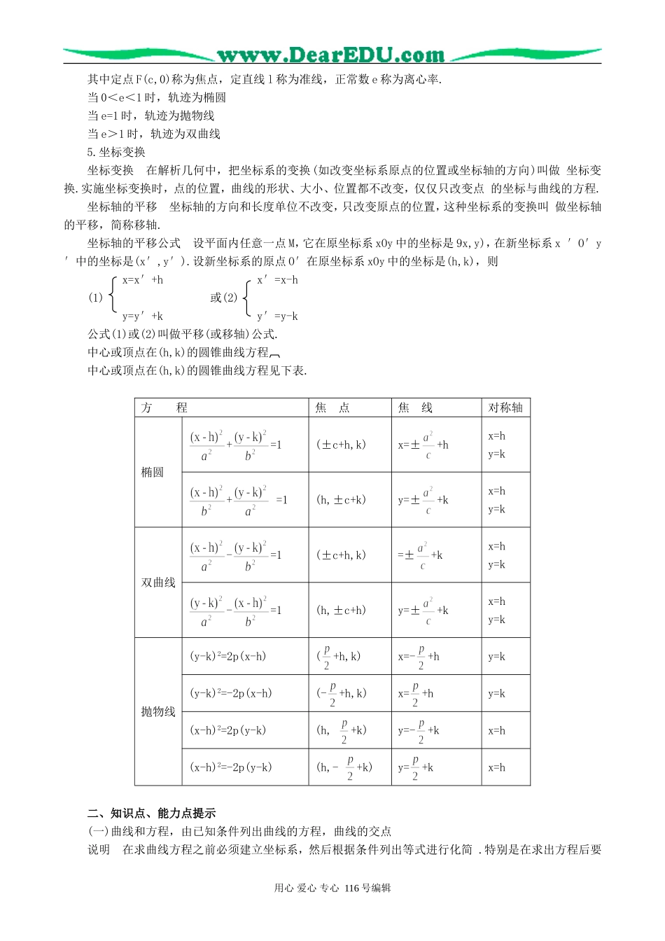 高考数学第二轮专题复习圆锥曲线教案_第3页