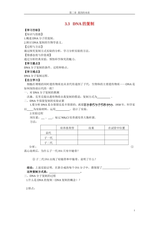 3.3   DNA的复制