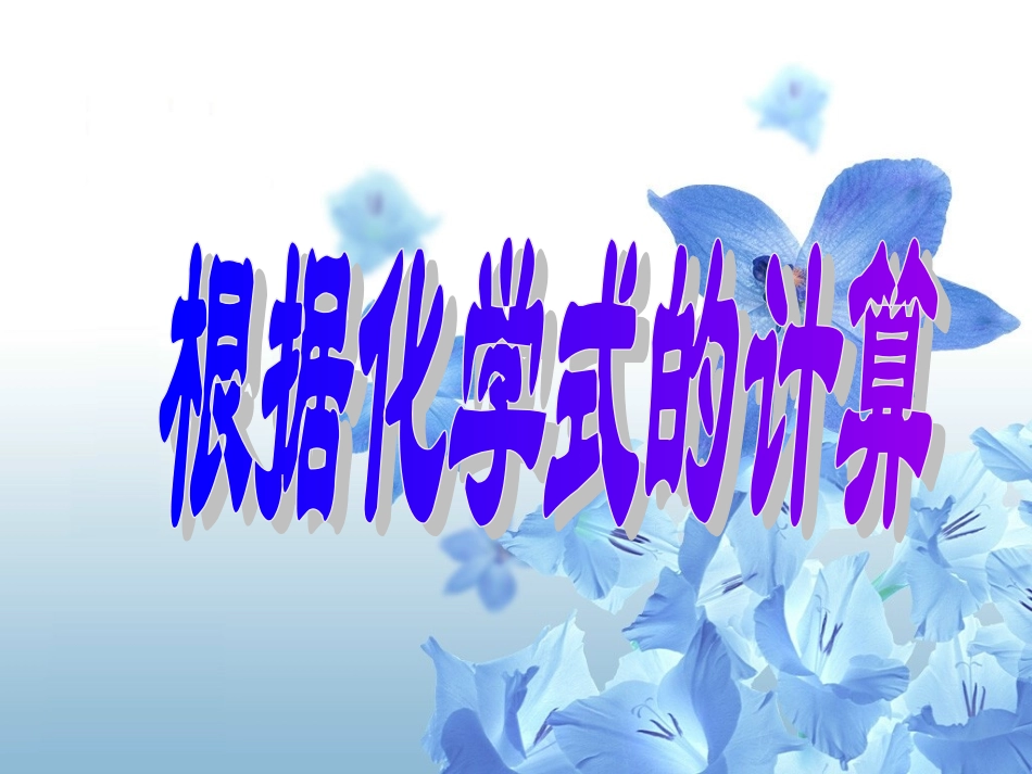 根据化学式计算_第1页