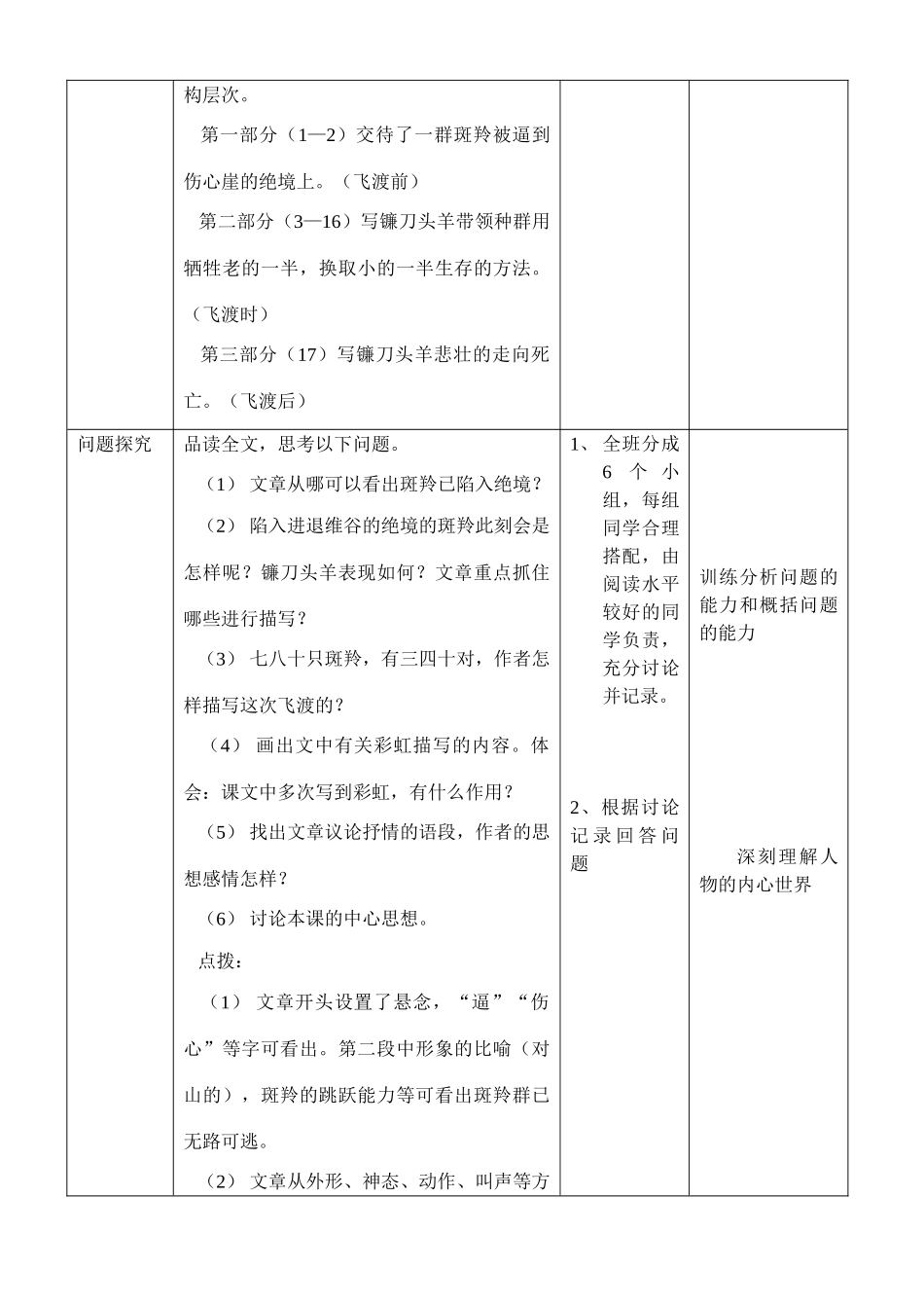七年级语文斑羚飞渡 教案_第3页