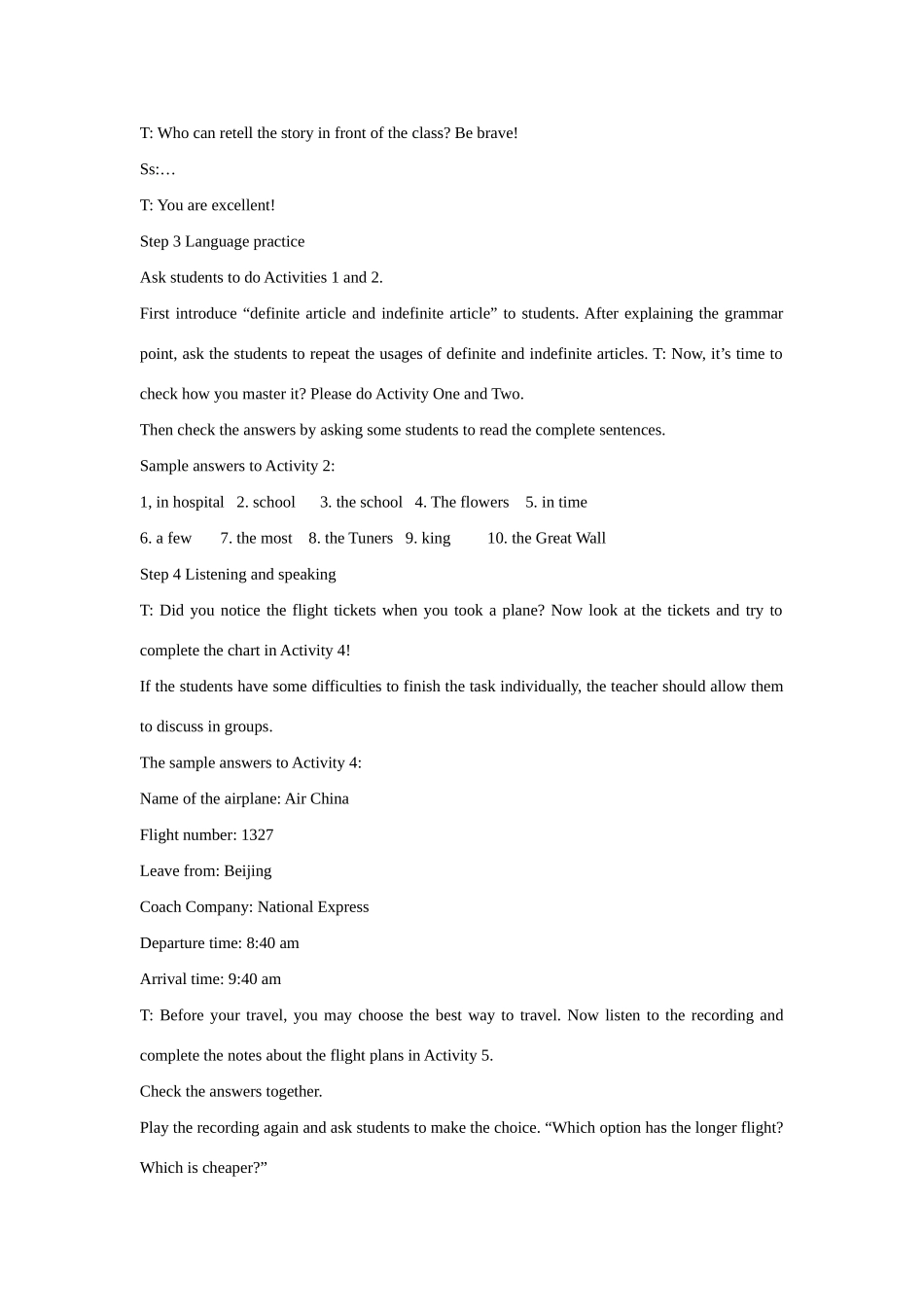 九年级英语下：Module 1 unit 3 Language in use教案外研版_第2页