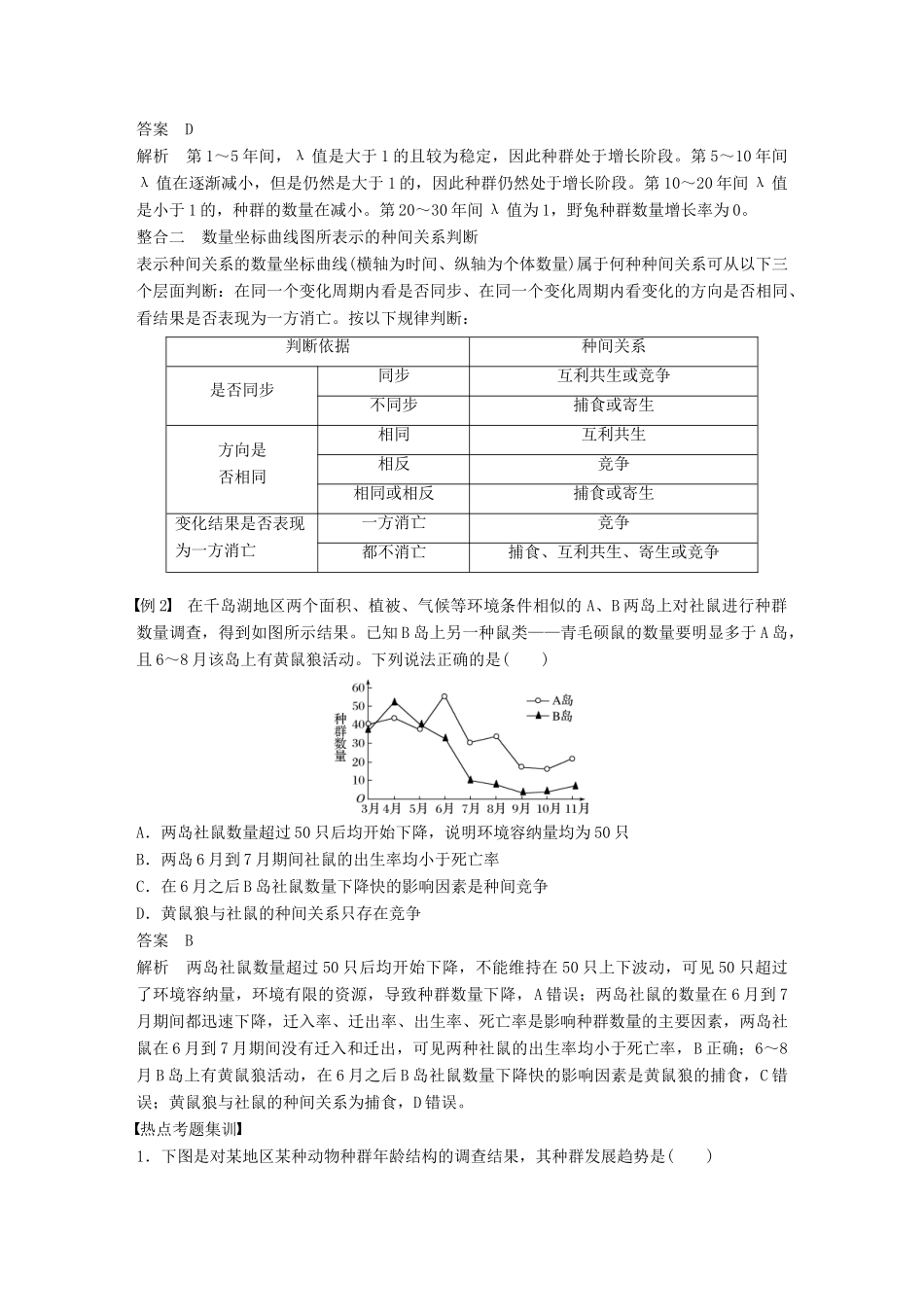 高中生物 第4章 种群和群落章末总结学案 新人教版必修3-新人教版高一必修3生物学案_第3页