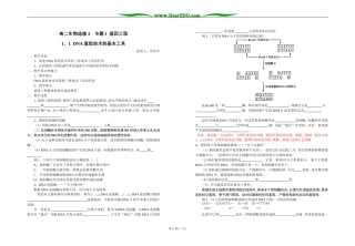 高二生物选修3    专题1  基因工程  1．1  DNA重组技术的基本工具(含答案)