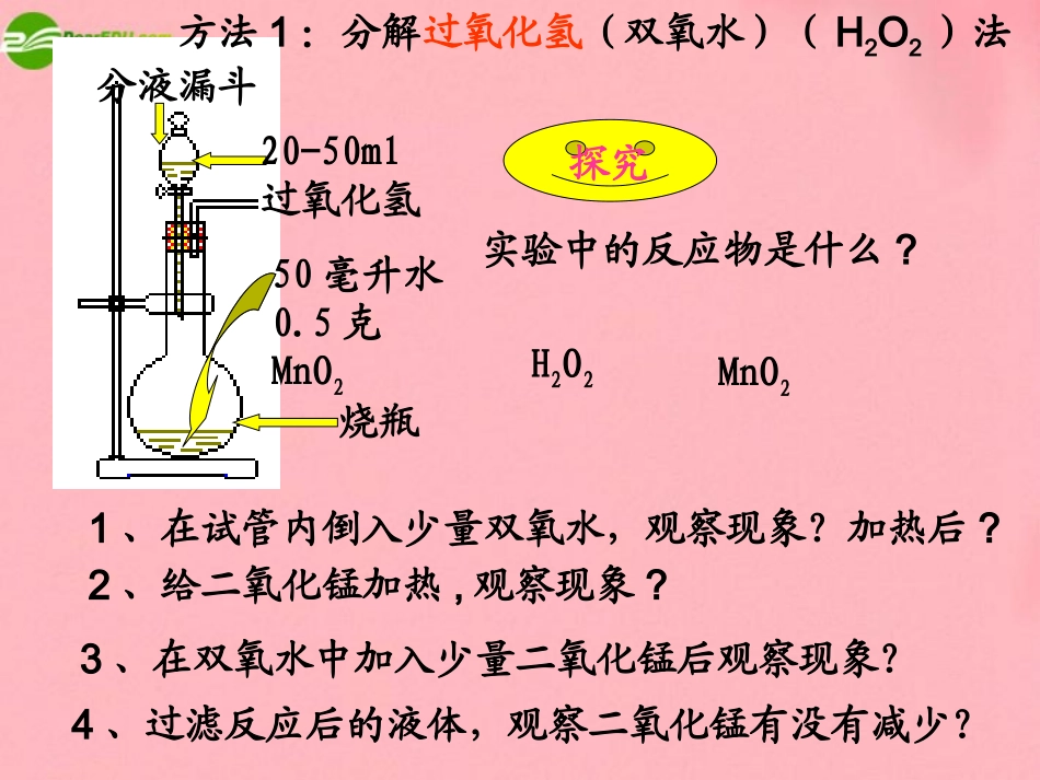 七年级科学下册 第二章第三节氧气的实验室制法（华师大七下）_第3页