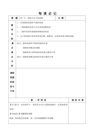 1.7 物质在水中的溶解