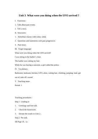 Unit 3 What are you doing for vacation教案