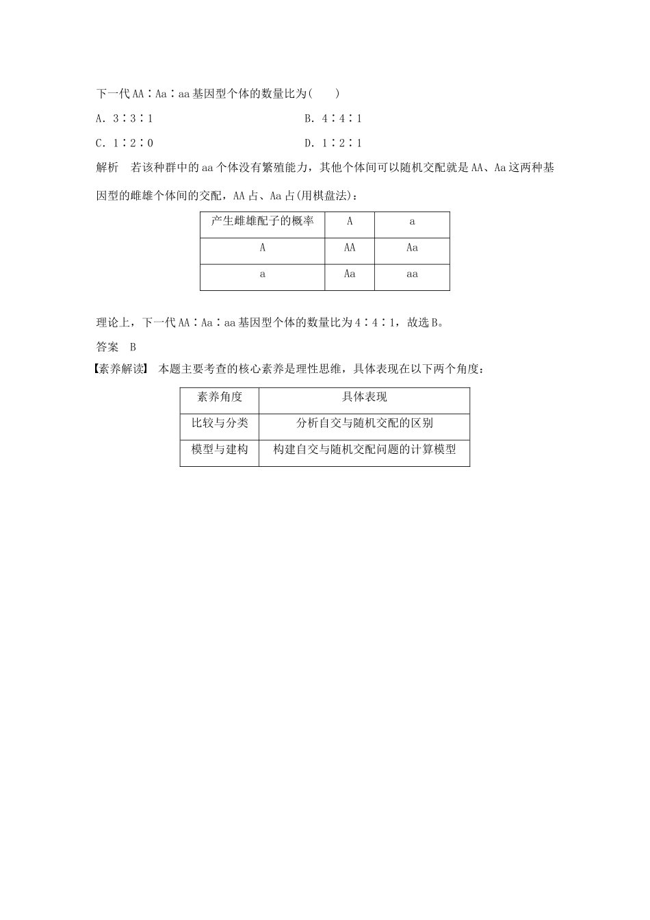 高中生物 第1章 遗传因子的发现知识体系构建与核心素养解读学案 新人教版必修2-新人教版高一必修2生物学案_第2页