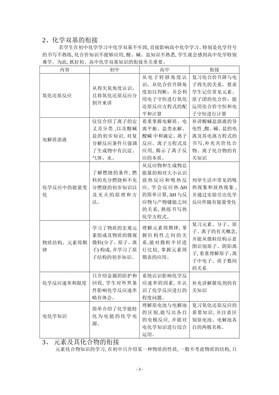 初高中化学衔接的思考。_第3页
