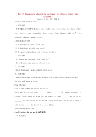 Unit 7第三课时SectionA3a--4c