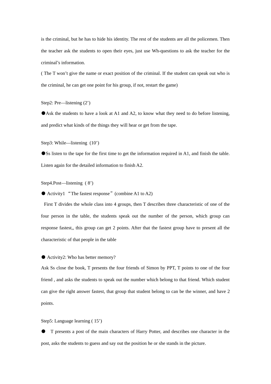 七年级英语上：Unit 1 Making friends全单元教案广州牛津版_第2页