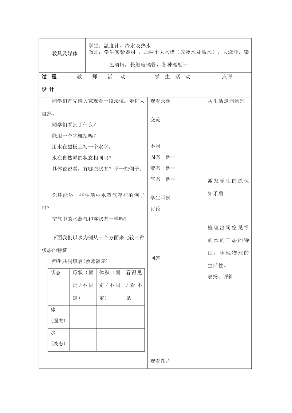 八年级物理下册 教师竞赛作品《物质的三态温度的测量》教案 苏科版_第2页