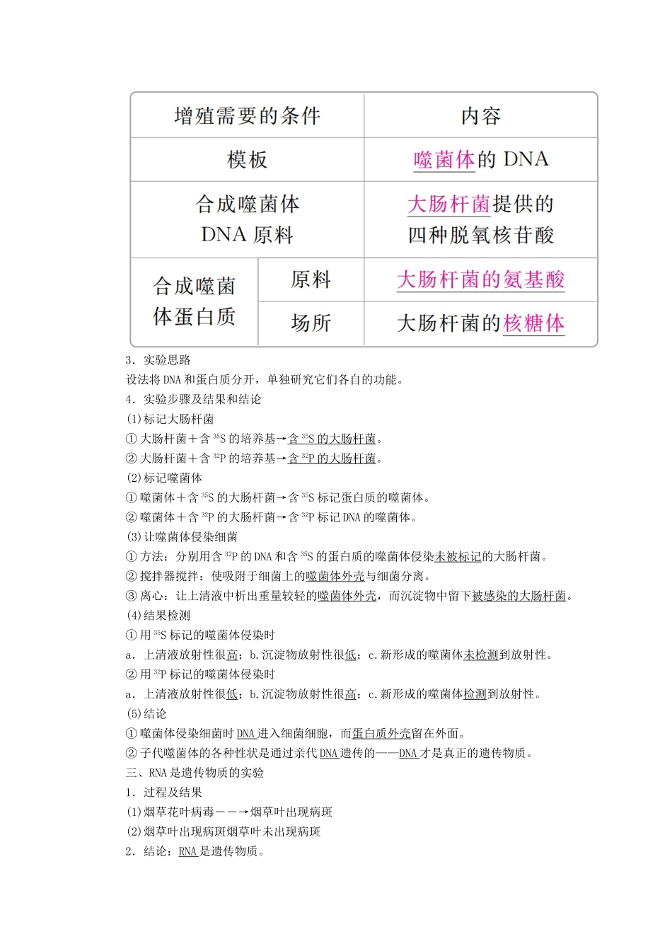 （全国版）高考生物一轮复习 第19讲 DNA是主要的遗传物质培优学案-人教版高三全册生物学案_第3页