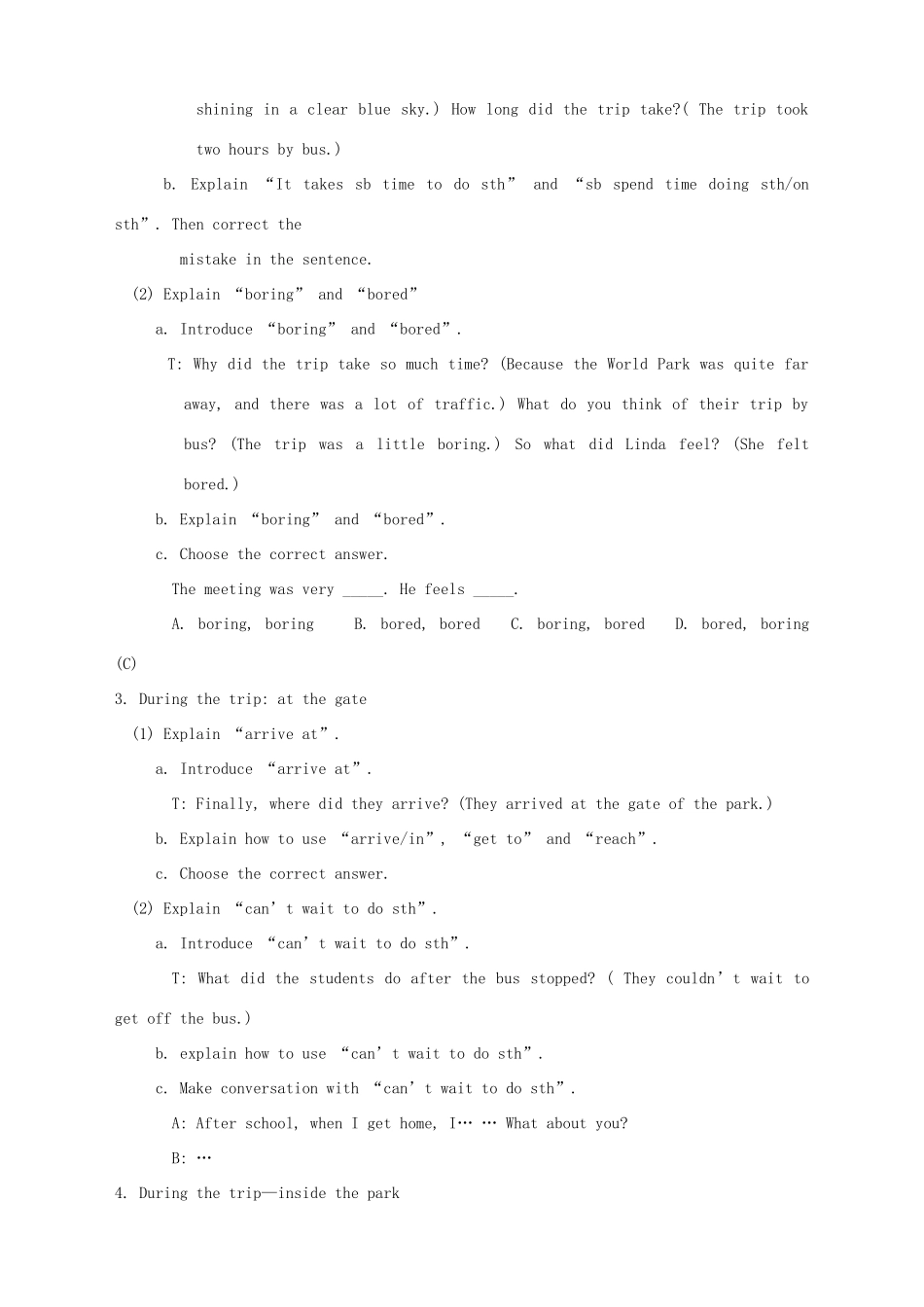 八年级英语上册 Unit 3 A day out Reading II教案 （新版）牛津版-（新版）牛津版初中八年级上册英语教案_第3页