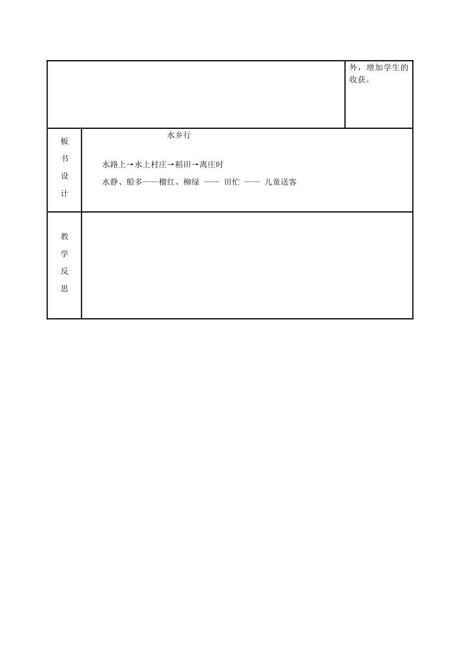 春四年级语文下册《水乡行》教案 冀教版-冀教版小学四年级下册语文教案_第3页