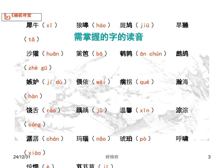2009年四川省资阳地区七年级语文科下册第三单元字词复习资料（语文版）_第3页