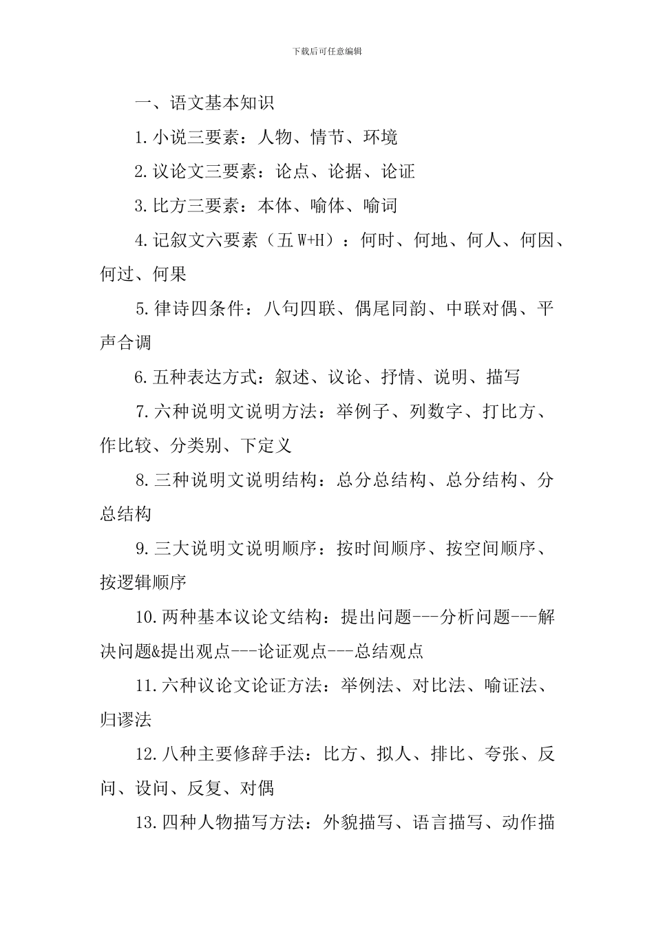 高三语文重点知识点归纳_第3页