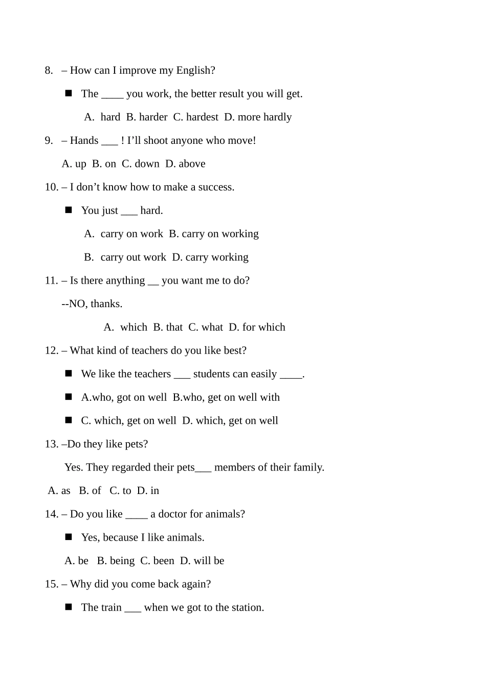 九年级英语Unit 6   Test paper for Unit 6 Grade Nine湘教版_第2页