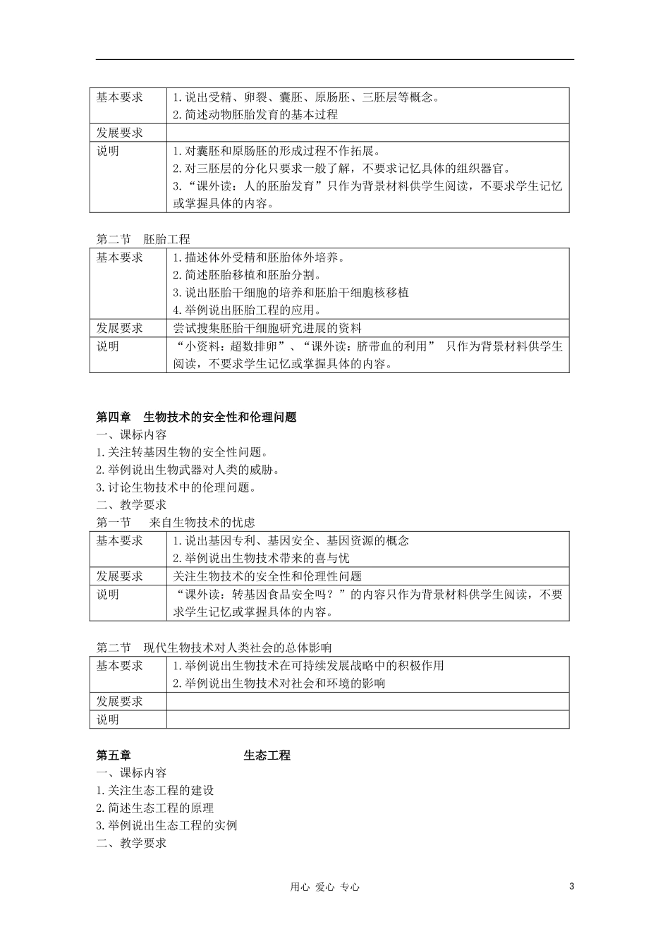 高中生物 《现代生物科技专题》学案（1） 浙科版选修3_第3页