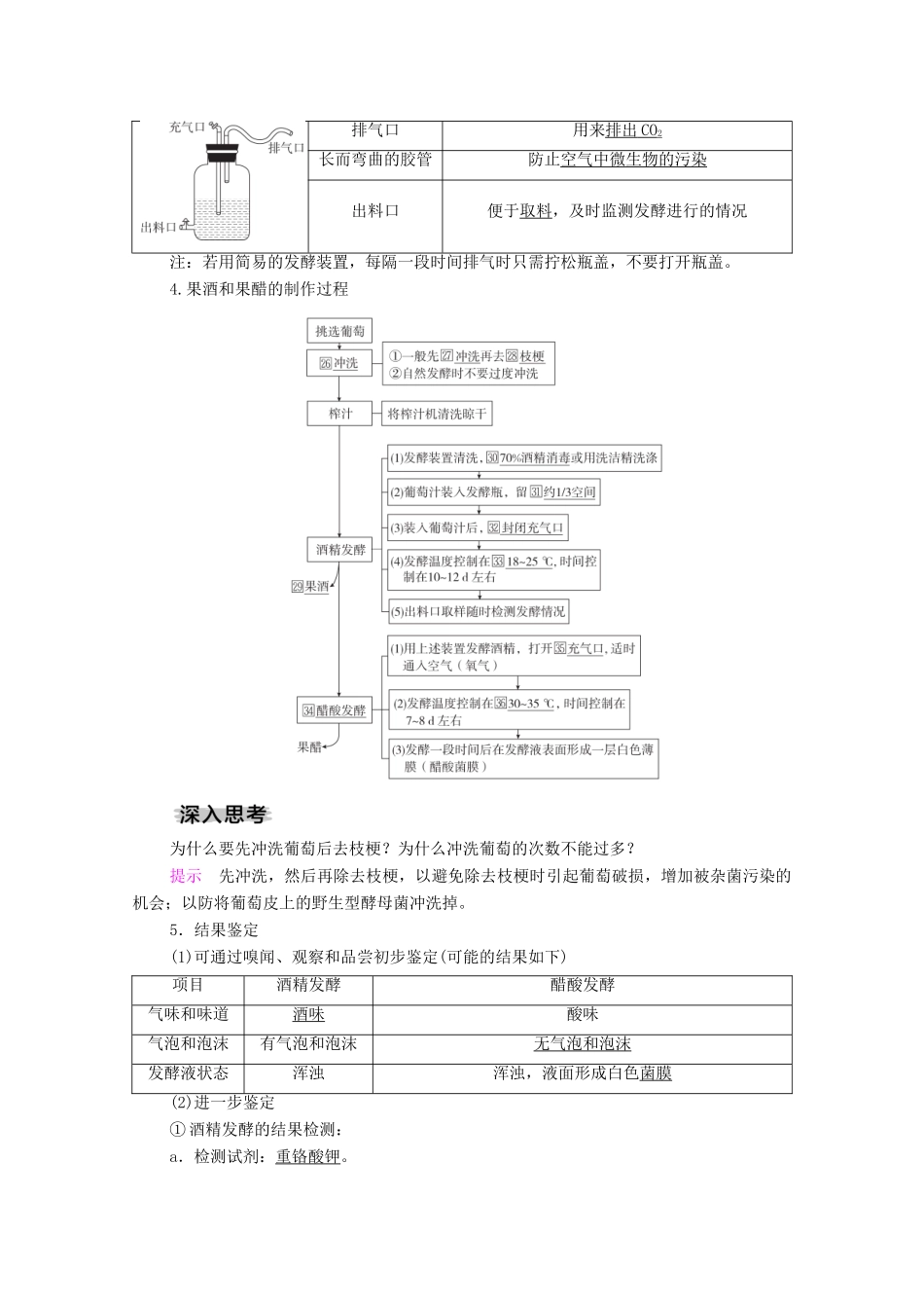 高考生物一轮复习 第11单元 生物技术实践 第39讲 生物技术在食品加工方面的应用学案 新人教版选修1-新人教版高三选修1生物学案_第2页