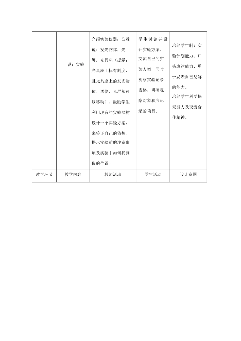 八年级物理全册 4.5科学探究：凸透镜成像教案 （新版）沪科版-（新版）沪科版初中八年级全册物理教案_第3页