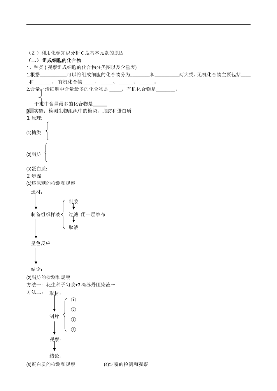 高考生物一轮复习教学案：细胞中的元素和化合物_第2页