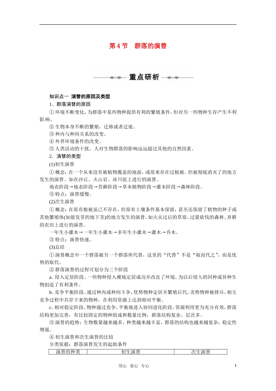 高中生物 4.4《群落的演替》学案（1） 新人教版必修3_第1页