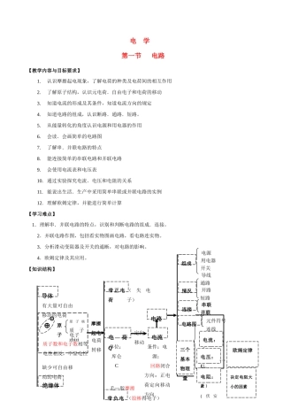 八年级物理电路欧姆定律串联并联教案人教版