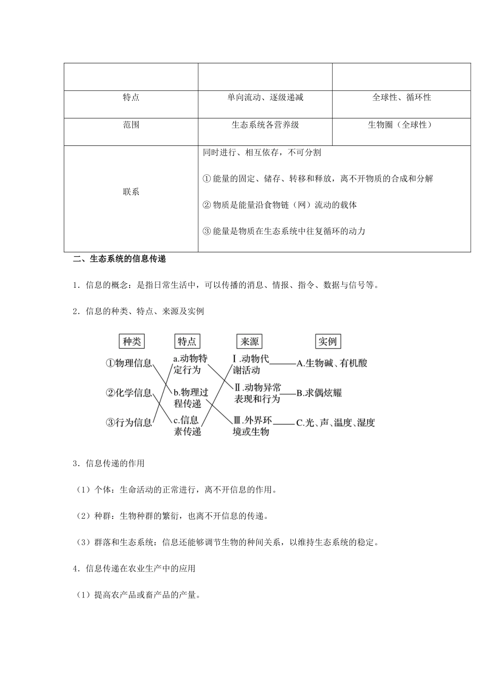 （全国通用）高考生物总复习《生态系统的物质循环、信息传递与稳定性》专题突破学案-人教版高三全册生物学案_第3页