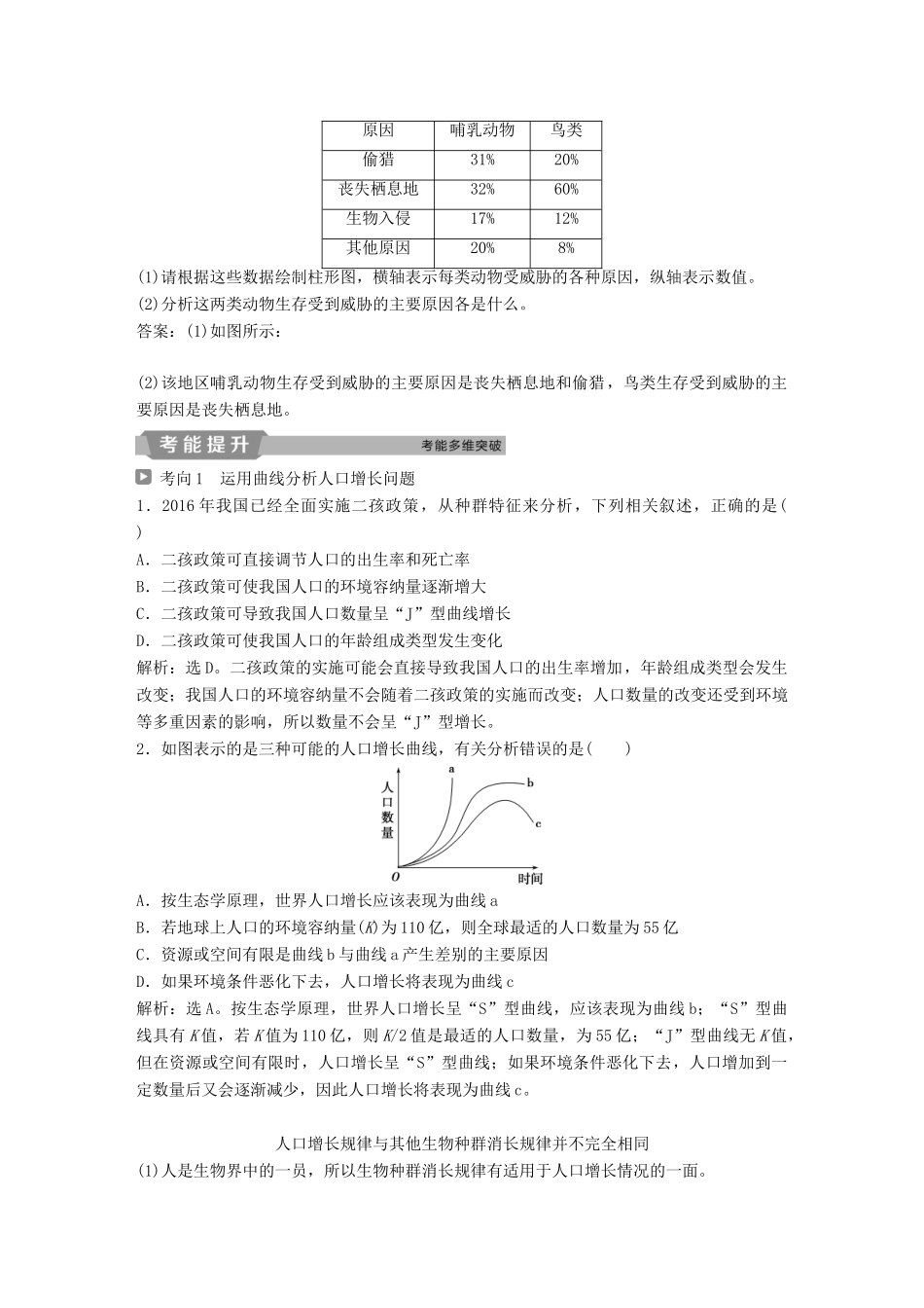 高考生物一轮复习 第九单元 生物与环境 第34讲 生态环境的保护学案-人教版高三全册生物学案_第2页