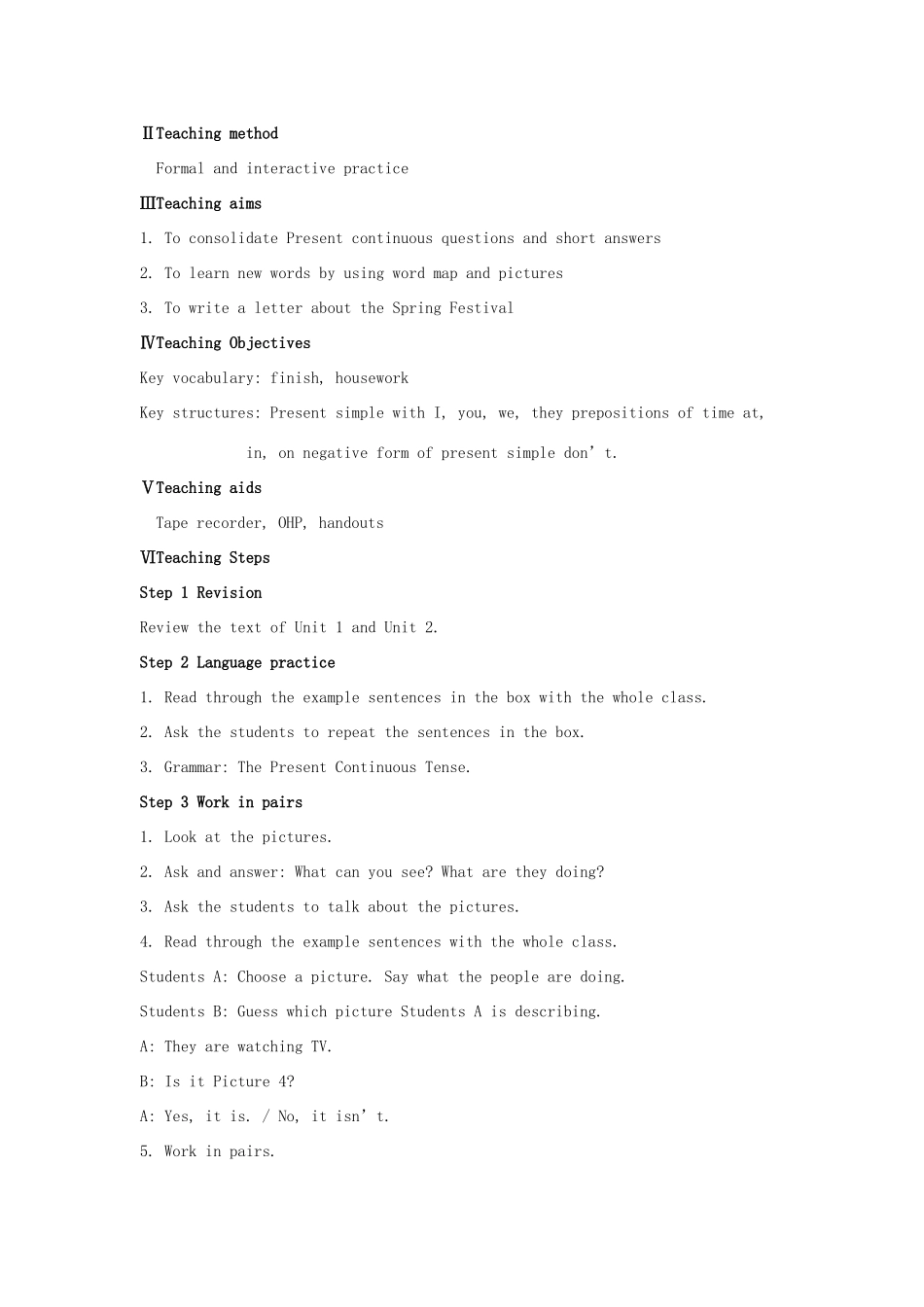 七年级英语上册 Module 10 Spring Festival Unit 3教案 （新版）外研版_第2页