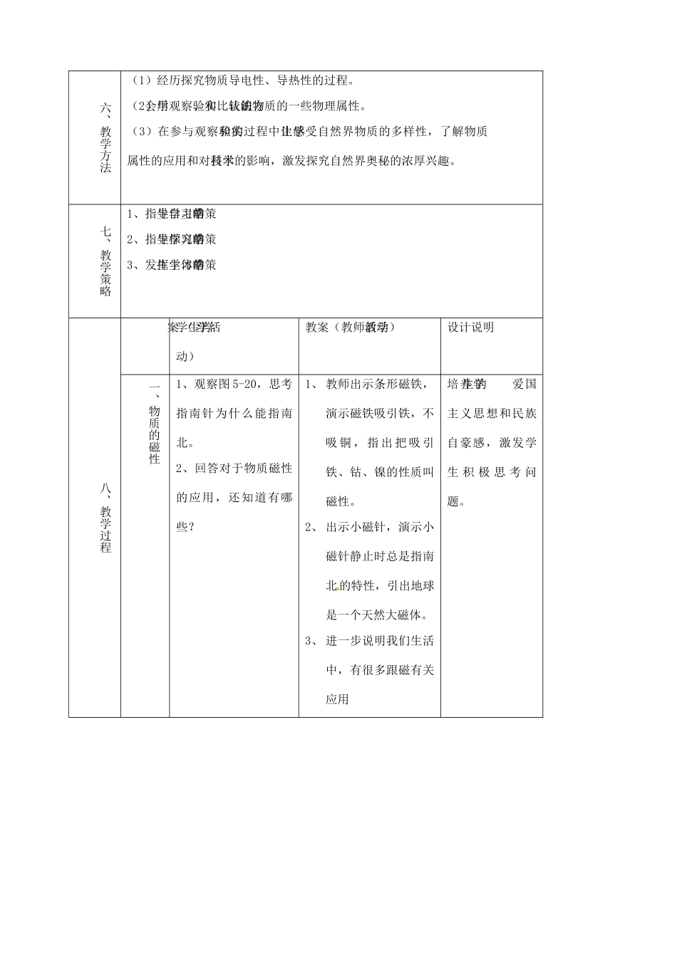 八年级物理上册 5.4《认识物质的一些物理属性》教学设计 （新版）粤教沪版-（新版）粤教沪版初中八年级上册物理教案_第2页