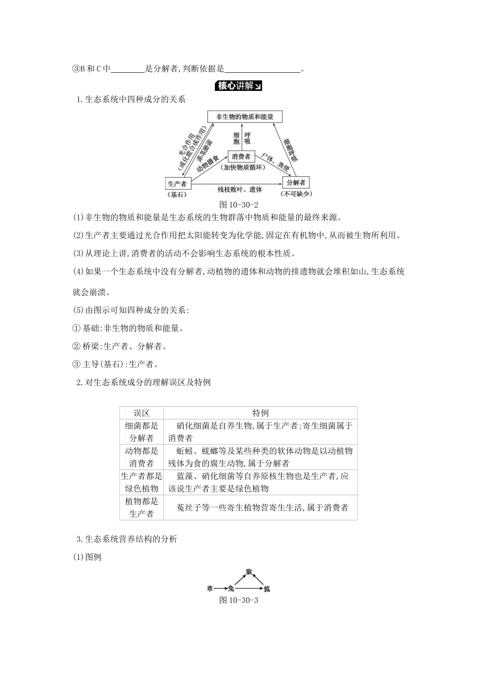 高考生物一轮复习 第10单元 生态系统与生态环境的保护 第30讲 生态系统的结构与能量流动学案 苏教版-苏教版高三全册生物学案_第2页