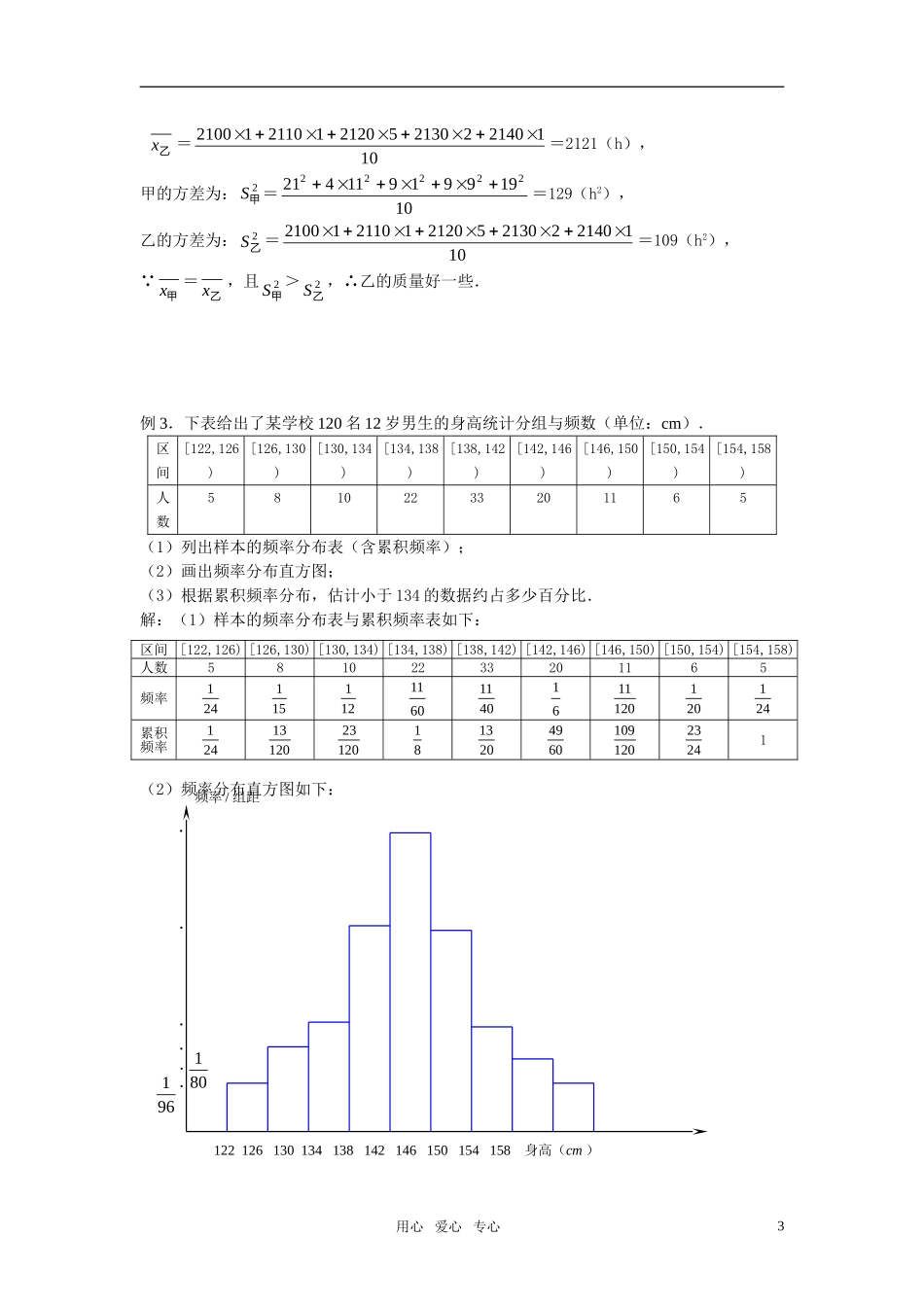高三数学第一轮复习讲义（76）抽样方法、总体分布的估计_第3页