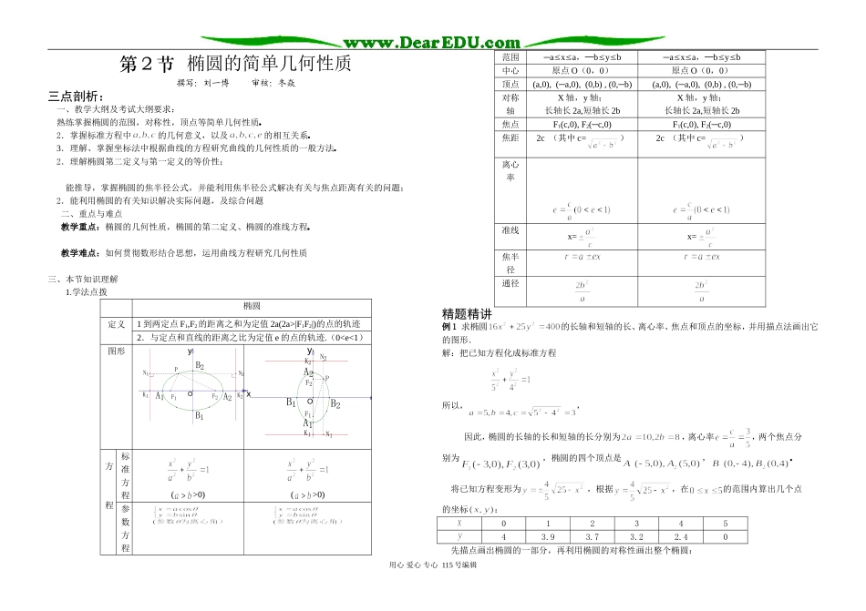 8.2  椭圆的简单几何性质_第1页